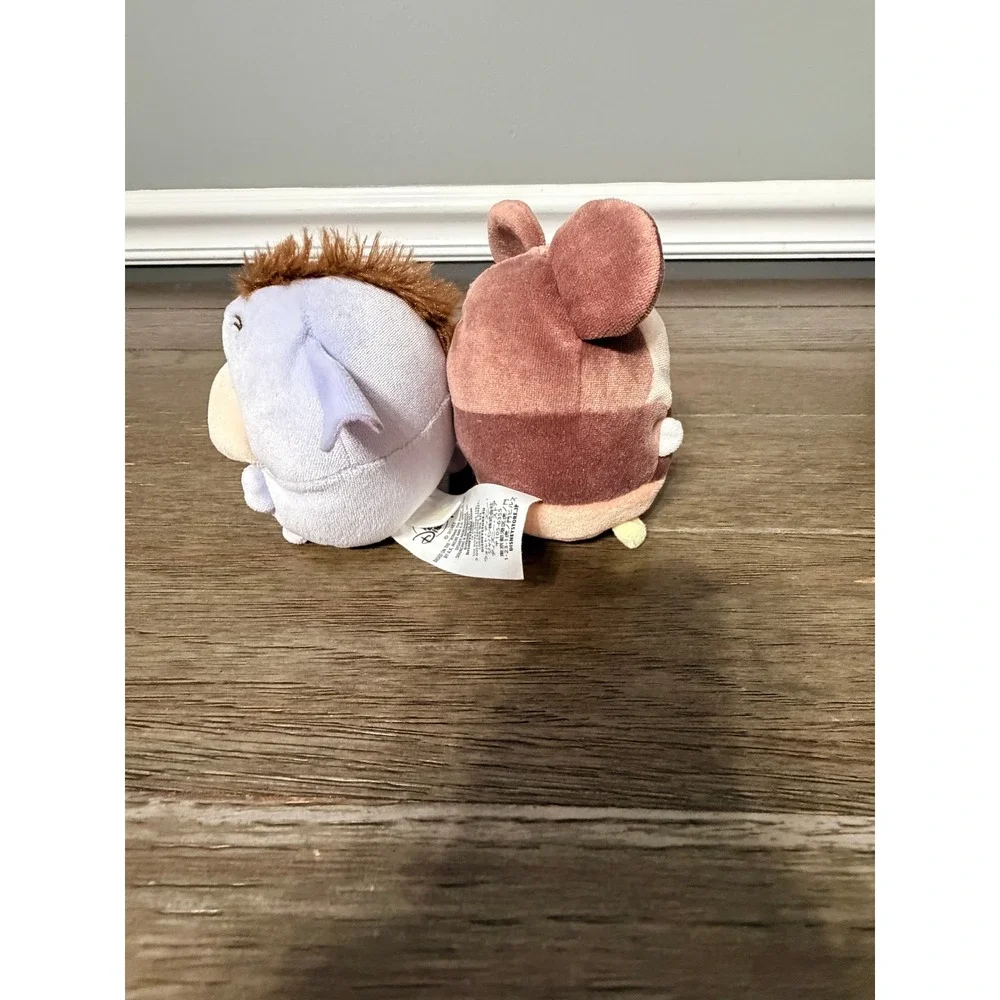 Disney Ufufy Winnie the Pooh Eeyore and Roo Small Plush Set 3.5 Inch Lot of 2